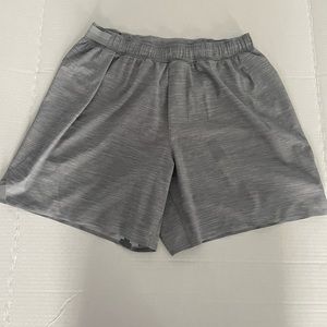 LULULEMON Mens size medium, grey surge shorts 6’